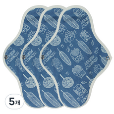 WIZLLY 防水布衛生棉 Tiny Navy, 大型, 3入, 5個