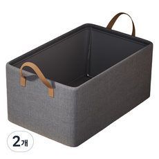 토글리 정리정돈 접이식 의류 수납함, 그레이, 2개