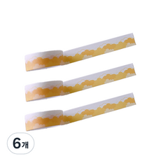 Market A 雲朵設計紙膠帶 15mm x 3m, 6個, 黃色