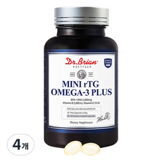 Dr.Brian ROETTGER 迷你rTG Omega-3 Plus軟膠囊, 120顆, 72g, 4罐