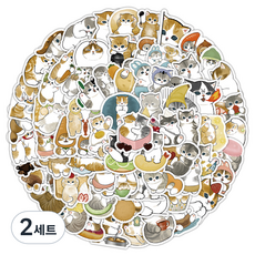 Daily Joy 可愛動物日記手帳裝飾造型貼紙100款套組, 選擇14, 2套