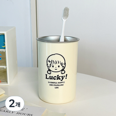 몬드스팟 럭키 스텐304 욕실 양치컵 YY57882, 여자, 2개