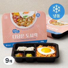 다담은 도시락 닭가슴살 김치볶음밥 & 한입닭가슴살 고추맛 (냉동), 230g, 9개
