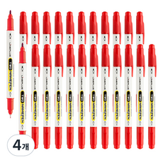 Lineplus 雙頭姓名筆, 紅色, 48個