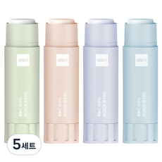 deLi 得力 超強力旋轉型玉米粉膠棒 4種組, 5套