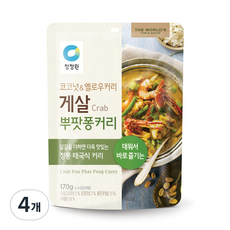 청정원 게살 뿌팟퐁커리, 170g, 4개