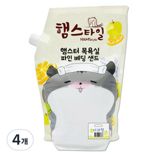 햄스타일 햄스터 목욕실 파인 베딩샌드 사과향, 2.5kg, 4개