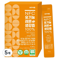 아주약품 NFC 유기농 레몬생강즙 100 14p, 210g, 5개