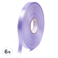 포포팬시 뭉구 프리미엄 유광 단면 공단 리본 10mm, 15 연보라, 6개, 45m