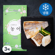 생선파는언니 스테이크 국내산 농어 (냉동), 300g, 3팩