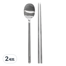 HANIL STAINLESS STEEL 奧丁餐具組 304J1, 2套, 湯匙 + 筷子, 單一顏色