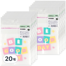 포포팬시 키치 레터 PE 포장팩 소 12p, 혼합색상, 20개