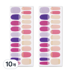 Bellangsi 擬真凝膠美甲貼 高級美甲貼紙 22片, 梅子蜜桃, 10個