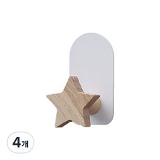 木質掛勾人造絲, 星, 4個