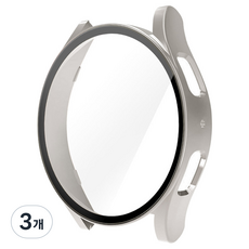 스페이스쉴드 갤럭시 워치 호환 PC 강화유리 올인원 케이스, 티타늄, 3개