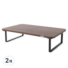 앱코 모던 파티클보드 싱글 스탠드 모니터 받침대 AMS10S, Teak, 2개