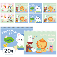 탐사 플러피 스케치북 130g, 8절, 20개, 30매