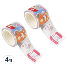 IndiK 貓咪日常紙膠帶, 4個, 混色