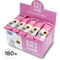 테비토퍼 고양이 또먹고또먹고 시리얼 스낵, 혼합맛(참치/게살), 20g, 180개