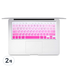 맥북 키보드 프로 14 키스킨 A2918, 핑크 그라데이션, 2개