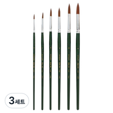 morning glory 美術水彩畫筆6支組套裝, 2號, 4號, 6號, 8號, 10號, 12號, 3套