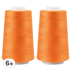 40支2股 縫紉線, 6個, 09 橘色
