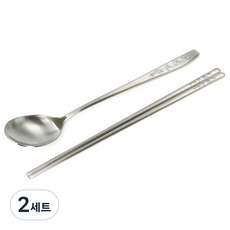CHEFLINE 不鏽鋼304 Sweet 雷射餐具組, 單一顏色, 湯匙 + 筷子, 2套