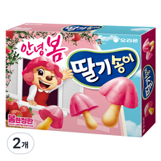 오리온 딸기송이 과자, 50g, 2개