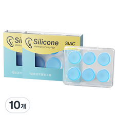 디케이원 초경량 소음방지 귀마개 블루 2 x 0.7 cm, 10개, 6개입