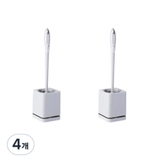 THE ZAKKA 簡約方型壁掛式馬桶刷, 4個, 灰色