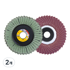 바벨롭 그라인더 사포날 해바라기 휠 페이퍼 100mm 180방, 2개