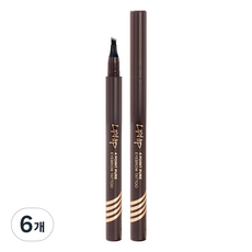 립힙 4포인트 청순 아이브로우 타투펜 0.8g, 01다크브라운, 6개