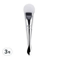 주앙오브제 레인 실리콘미용브러쉬, 02 실리콘 헤드 밝은 은색 막대, 3개