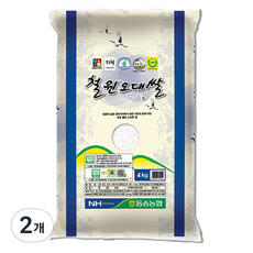 농협 두루웰 철원오대쌀 백미 상등급, 상, 4kg, 2개