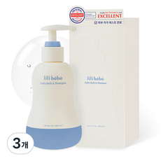 릴리베베 데일리 베이비 바쓰 앤 샴푸, 300ml, 3개