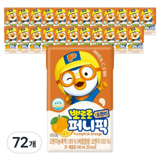 뽀로로 퍼니픽 오렌지 주스, 72개, 140ml