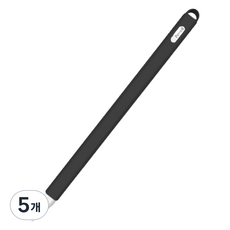 마켓링 모던 애플펜슬 실리콘 케이스 Apple Pencil 2세대, 블랙, 5개