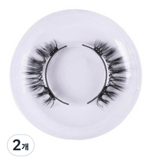 더블 마그네틱 자석 인조 속눈썹 LZ04, 블랙, 2개