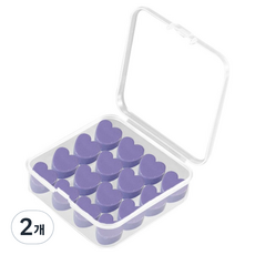 Alice Home 矽膠睡眠游泳防水耳塞 紫色愛心, 2個, 16入