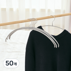 Back to Basics 圓弧超薄衣架, 灰色, 50個