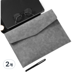 통근창고 A4서류 아코디언 파일케이스 330 x 235 mm, 그레이, 2개