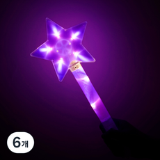 파티짱 LED 별봉, 퍼플, 6개