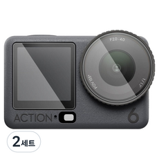 JJC DJI Osmo Action 6 9H 鋼化玻璃螢幕保護貼 3種 x 2片組, 2套, GSP-DJOA6K2