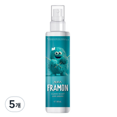 아우라 프라몬 섬유탈취제 클린솝, 140ml, 5개