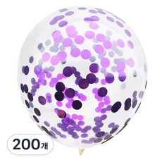 피어니스트 샤인스팽글 파티 풍선, 6 퍼플, 200개