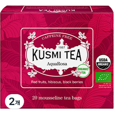 쿠스미티 아쿠아로사 모슬린 티백, 2.2g, 20개입, 2개