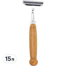 Comery 木柄一次性剃須刀 B0969, 15個, 1入