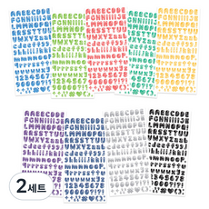 recoz 字母貼紙包 手帳裝飾 拍立得裝飾貼紙 9件組, 2套, 字母果凍
