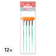어썸페인팅 디자인 FAN 팬붓, 12개, 3호