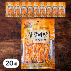 서울지앤비 불갈비맛 오징어채, 32g, 20개